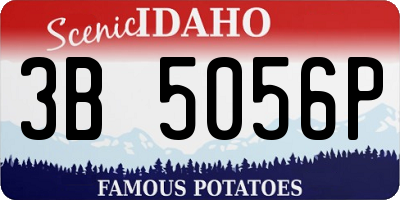 ID license plate 3B5056P