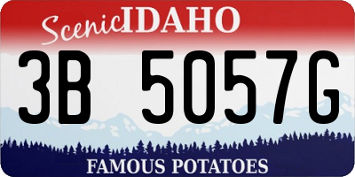 ID license plate 3B5057G