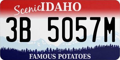 ID license plate 3B5057M