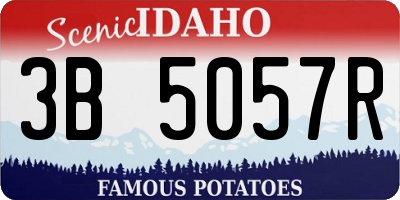 ID license plate 3B5057R