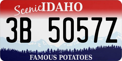 ID license plate 3B5057Z