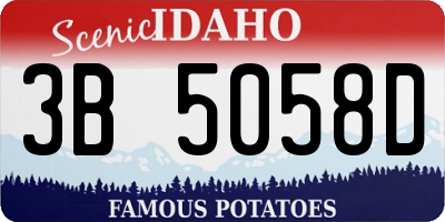 ID license plate 3B5058D