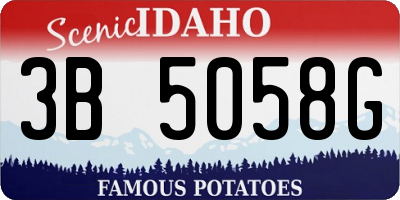 ID license plate 3B5058G