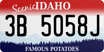 ID license plate 3B5058J