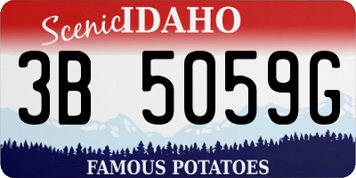 ID license plate 3B5059G