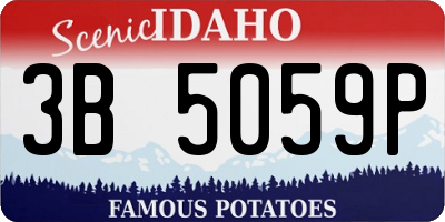 ID license plate 3B5059P