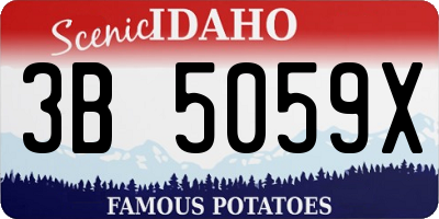 ID license plate 3B5059X