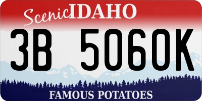ID license plate 3B5060K