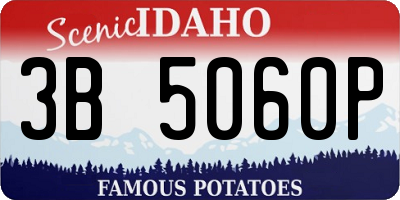 ID license plate 3B5060P