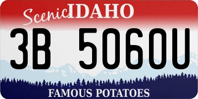ID license plate 3B5060U