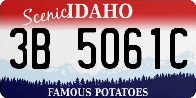 ID license plate 3B5061C