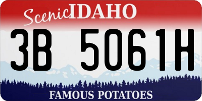 ID license plate 3B5061H