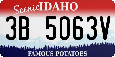 ID license plate 3B5063V