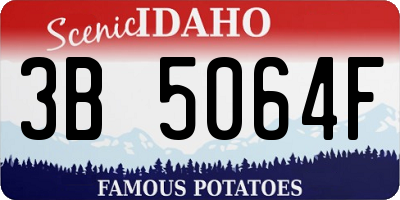 ID license plate 3B5064F