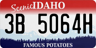 ID license plate 3B5064H
