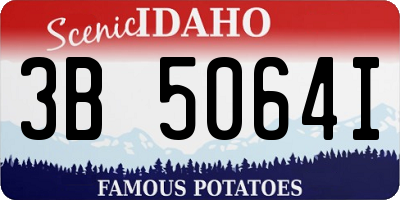 ID license plate 3B5064I