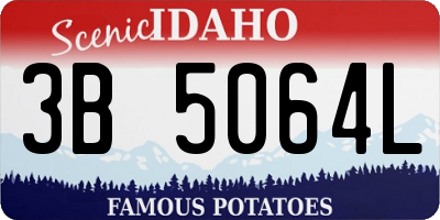 ID license plate 3B5064L