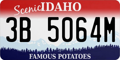 ID license plate 3B5064M