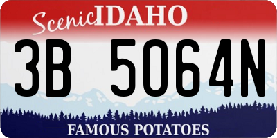 ID license plate 3B5064N