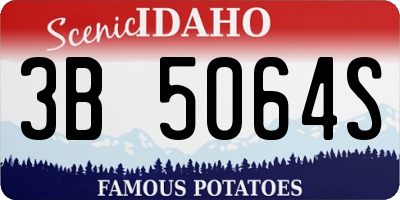 ID license plate 3B5064S