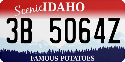 ID license plate 3B5064Z