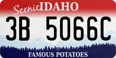 ID license plate 3B5066C