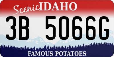 ID license plate 3B5066G