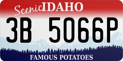 ID license plate 3B5066P