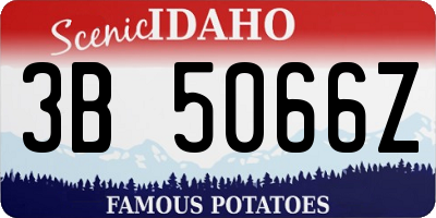 ID license plate 3B5066Z