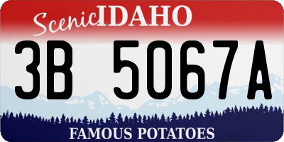 ID license plate 3B5067A