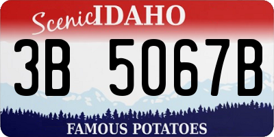 ID license plate 3B5067B