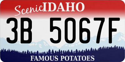 ID license plate 3B5067F
