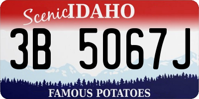 ID license plate 3B5067J