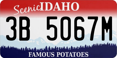 ID license plate 3B5067M