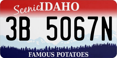ID license plate 3B5067N