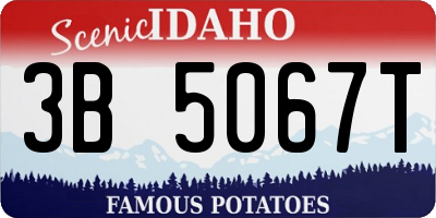 ID license plate 3B5067T