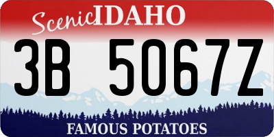 ID license plate 3B5067Z