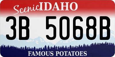 ID license plate 3B5068B