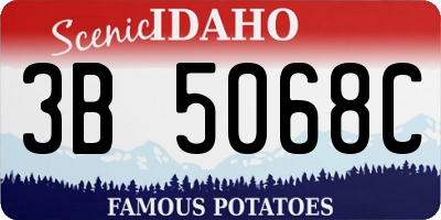 ID license plate 3B5068C