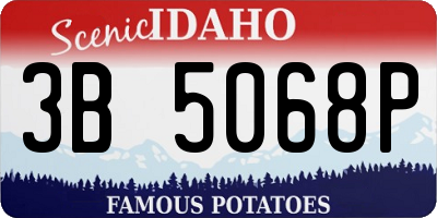 ID license plate 3B5068P
