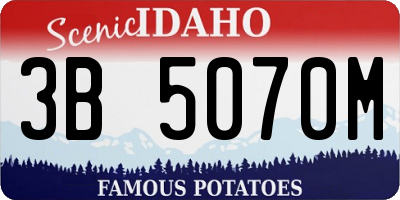 ID license plate 3B5070M