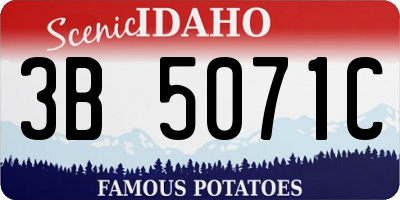 ID license plate 3B5071C