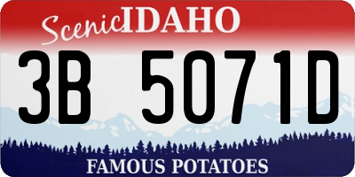 ID license plate 3B5071D