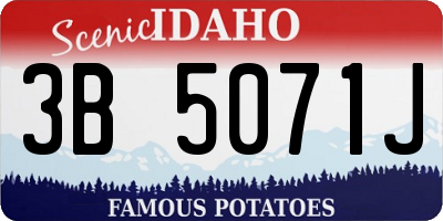 ID license plate 3B5071J