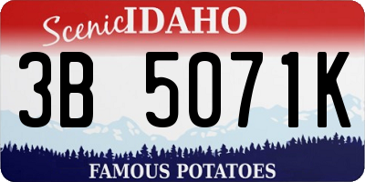 ID license plate 3B5071K