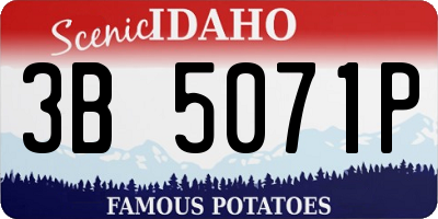 ID license plate 3B5071P