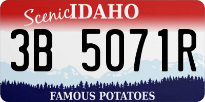 ID license plate 3B5071R