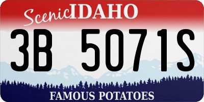 ID license plate 3B5071S