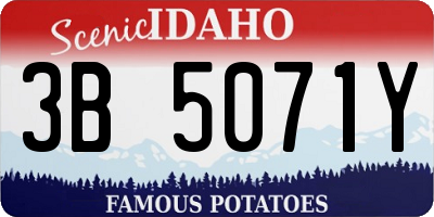 ID license plate 3B5071Y