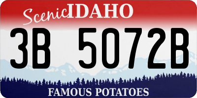 ID license plate 3B5072B